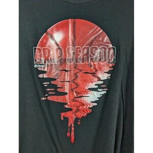 And1  Drip Season Basketball Graphic T-Shirt Black Mens Size XL Streetwear Retro